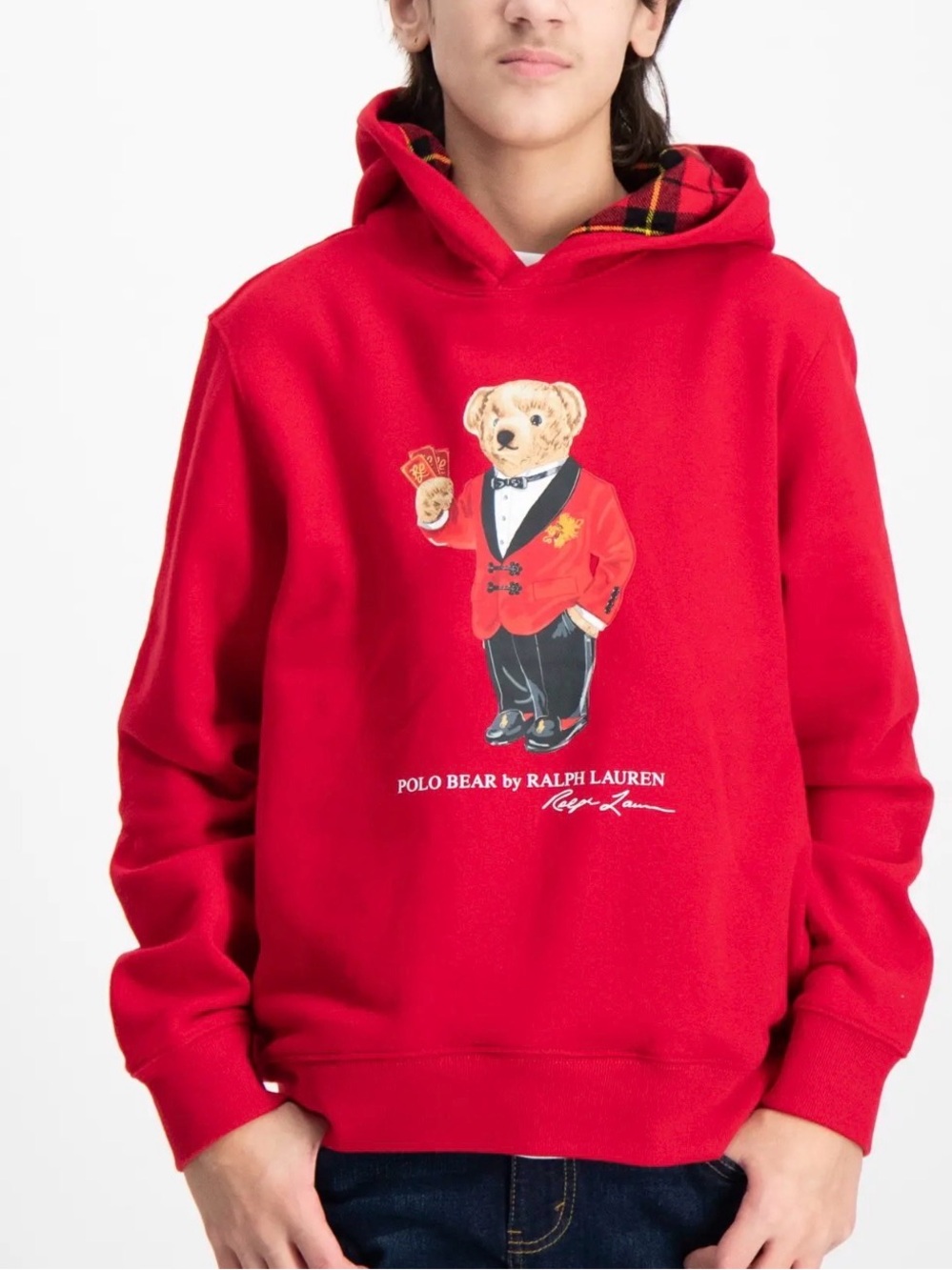 Polo Ralph Lauren lunar new year polo bear fleece hoodie boy - XL 18/20